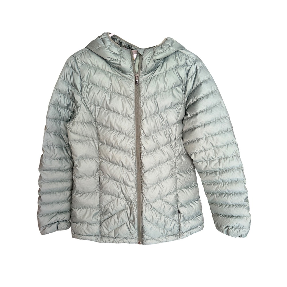 Lole Puffer Down Jacket Hooded Sage Green Size M